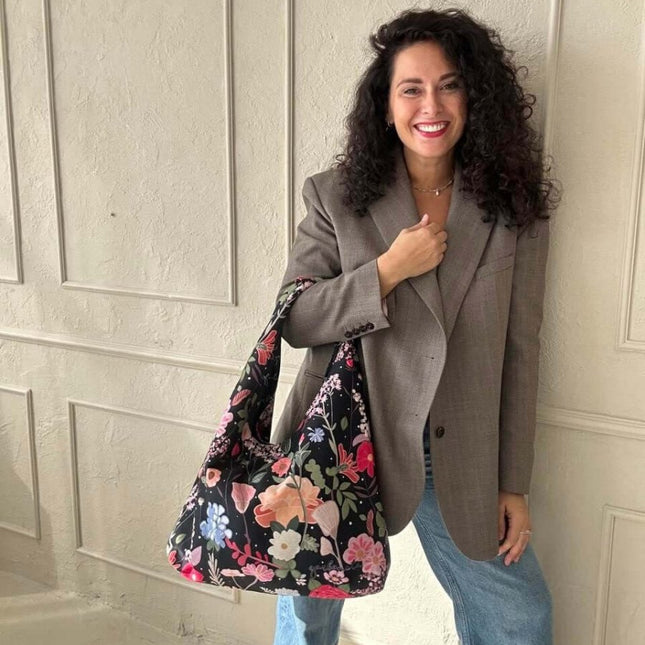 Garbanota – Moon Handbag (One - Size, Machine Washable) - Curly Summer Night - Daily Nomad