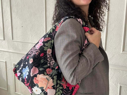 Garbanota – Moon Handbag (One - Size, Machine Washable) - Curly Summer Night - Daily Nomad