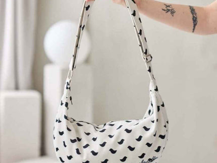 Garbanota – Velour Hobo Bag (Adjustable Strap, Machine Washable) Birds - Daily Nomad