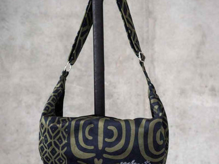 Garbanota – Velour Hobo Bag (Adjustable Strap, Machine Washable) - Khaki Pattern - Daily Nomad