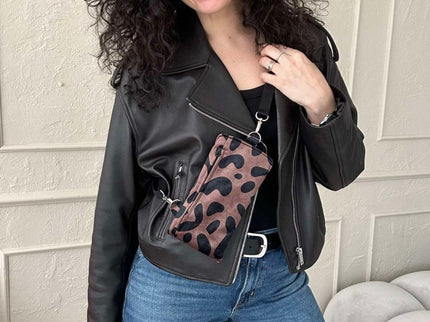 Garbanota Velour Phone Bag in Classic Leopard – product image 2 of 5