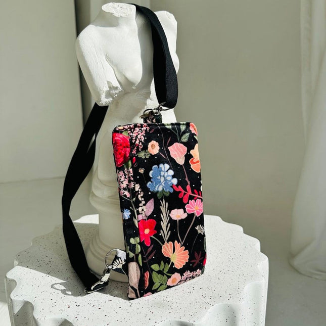Garbanota Velour Phone Bag in Curly Summer Night – product image 1 of 3