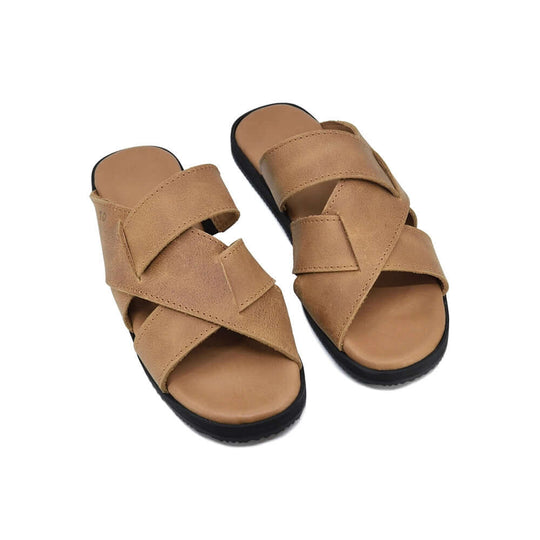 TOKU Helsinki brown leather sandals for her, view 2