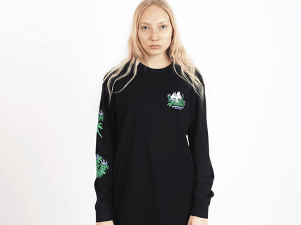Hide and Seek Longsleeve Shirt With Cuffrib Unisex - Black - Daily Nomad