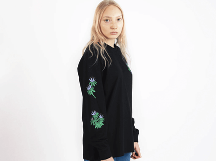 Hide and Seek Longsleeve Shirt With Cuffrib Unisex - Black - Daily Nomad