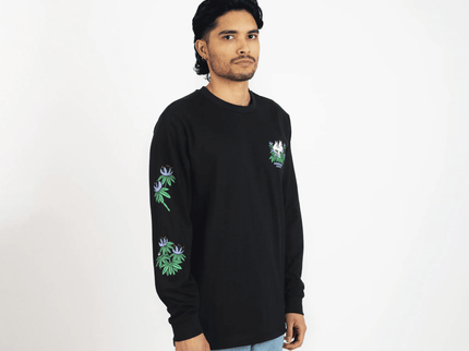Hide and Seek Longsleeve Shirt With Cuffrib Unisex - Black - Daily Nomad