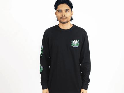 Hide and Seek Longsleeve Shirt With Cuffrib Unisex - Black - Daily Nomad