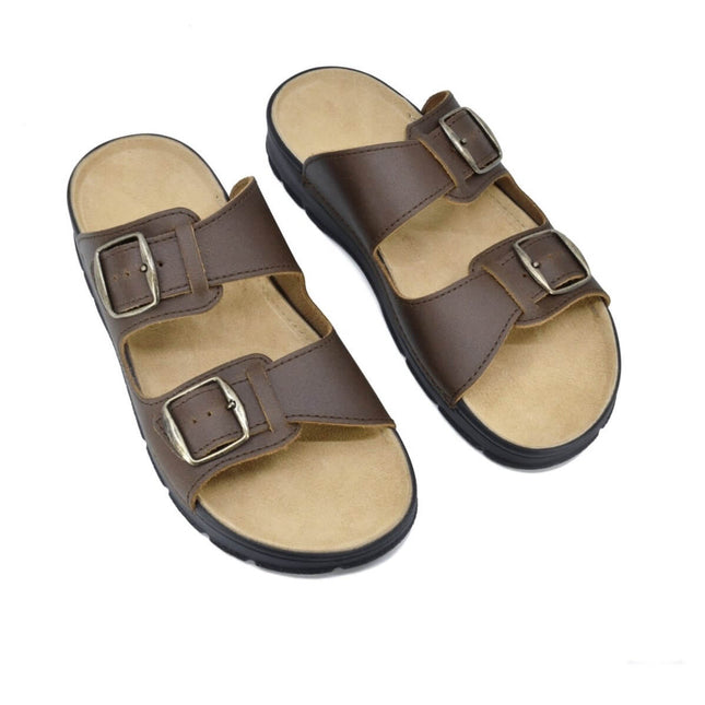 Leather Sandals for Men - Märt - Brown - Handmade in Europe - Daily Nomad