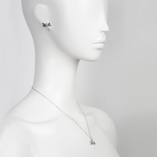 Libellula silver dragonfly necklace by Tanel Veenre, alternate view