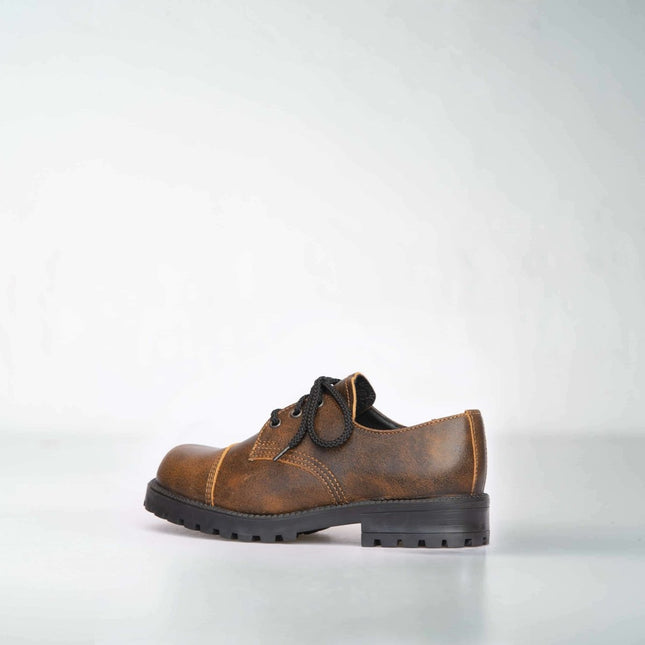 Light Brown Widgets – Unisex Genuine Leather Shoes - Daily Nomad