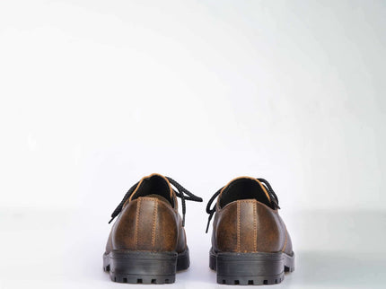 Light Brown Widgets – Unisex Genuine Leather Shoes - Daily Nomad