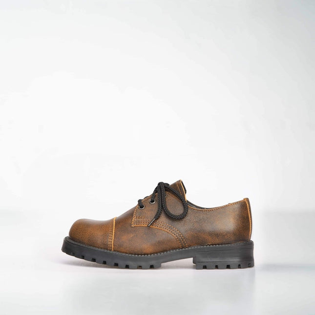 Light Brown Widgets – Unisex Genuine Leather Shoes - Daily Nomad