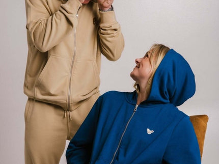 Lion Soft Fleece Full Zip Hoodie – Light Brown by Sossu - Daily Nomad