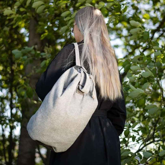 Trendbag Märss green handbag in upcycled furniture textile