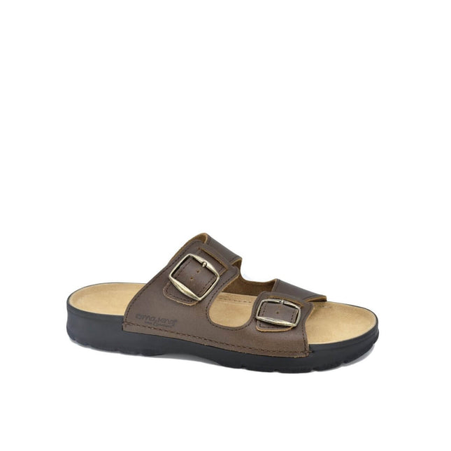 Märt Brown Leather Sandals with adjustable buckle straps for comfort and everyday wear.