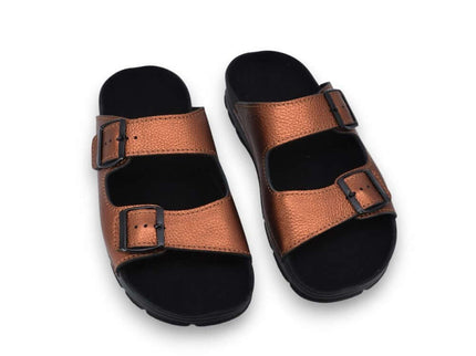 Meeliku Women’s Leather Sandals – Bronze Edition - Daily Nomad