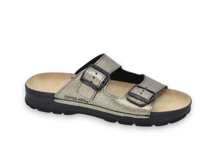Meeliku Women’s Leather Sandals – Metallic - Daily Nomad