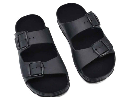 Meeliku – Women’s Leather Sandals with Adjustable Buckles - Black - Daily Nomad