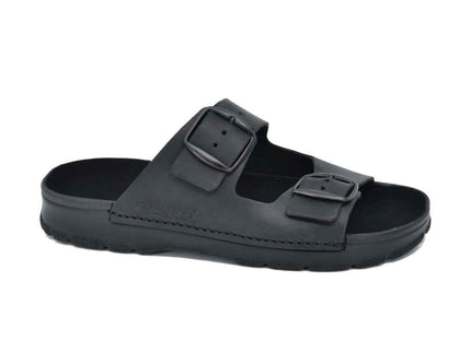 Meeliku – Women’s Leather Sandals with Adjustable Buckles - Black - Daily Nomad