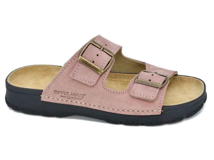 Meeliku – Women’s Leather Sandals with Adjustable Buckles - Pink - Daily Nomad
