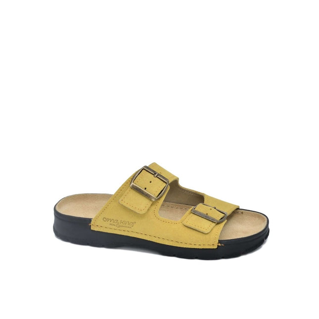 Meeliku Women’s Leather Sandals – Yellow with Adjustable Buckles - Daily Nomad