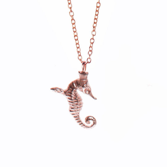 Tanel Veenre Mini Hippocamp necklace in rose gold-plated silver