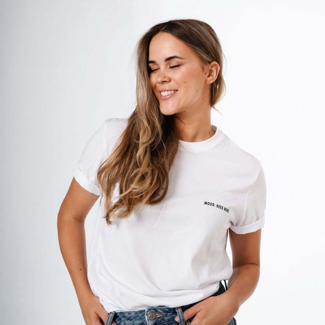 Mood: Need Wine – Oversized Organic Cotton T-Shirt by Black Giraffe - Daily Nomad