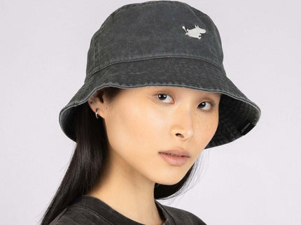 Moomin Classics Washed Denim Bucket Hat - Black - Daily Nomad
