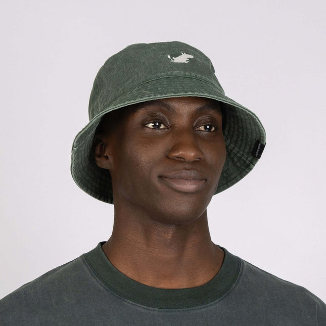 Moomin Classics Washed Denim Bucket Hat - Green - Daily Nomad