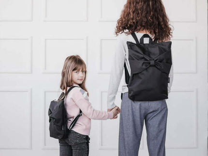 MUNI Black Bow Large Waterproof Backpack | 13″ Laptop Bag Handmade in Lithuania - Daily Nomad