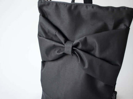 MUNI Black Bow Large Waterproof Backpack | 13″ Laptop Bag Handmade in Lithuania - Daily Nomad
