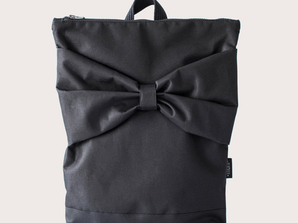 MUNI Black Bow Large Waterproof Backpack | 13″ Laptop Bag Handmade in Lithuania - Daily Nomad