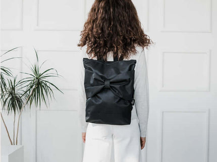 MUNI Black Bow Waterproof Backpack | 13″ Laptop Bag Handmade in Lithuania - Daily Nomad