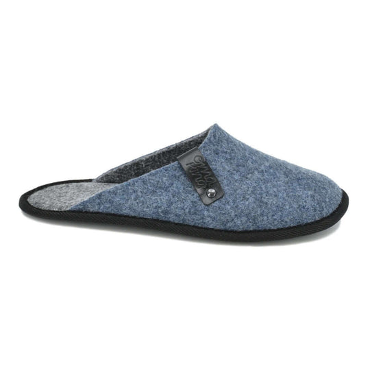 OmaKing Navi blue recycled felt slippers, view 1