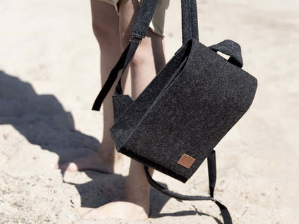 Nordhale LUND MINI Backpack Black – Handmade Weatherproof 12″ Laptop Bag - Daily Nomad