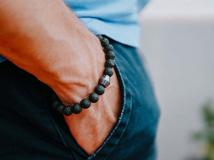 Obsidian Lava Stone Bracelet - Daily Nomad