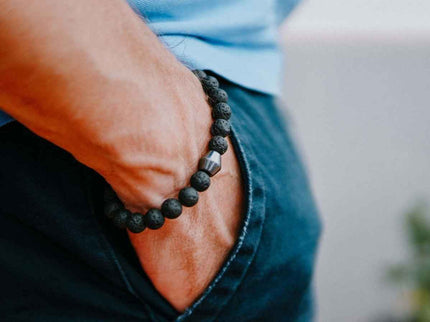 Obsidian Lava Stone Bracelet - Daily Nomad