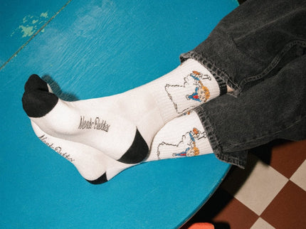 Official Pippi Longstocking Socks – White Classic Rebel Edition - Daily Nomad