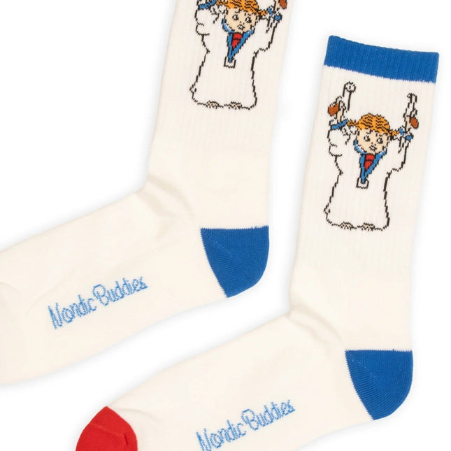 Official Pippi Longstocking Socks – White Rebel Edition - Daily Nomad