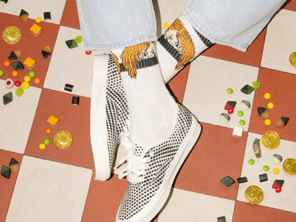 Official Pippi Longstocking Socks – White Unisex Cotton Blend - Daily Nomad