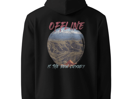 “Offline Is the New Luxury” Organic Cotton Hoodie – Sustainable Unisex Comfort - Daily Nomad