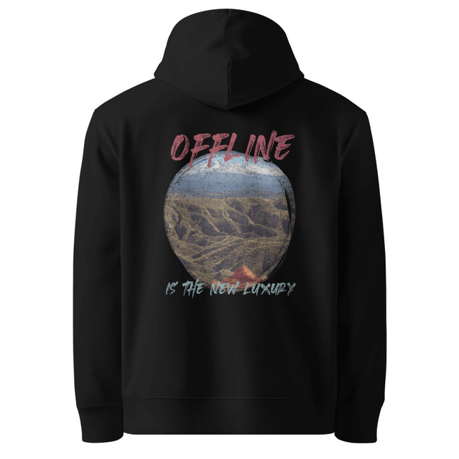 “Offline Is the New Luxury” Organic Cotton Hoodie – Sustainable Unisex Comfort - Daily Nomad
