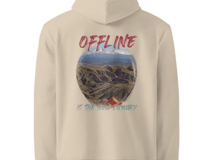 “Offline Is the New Luxury” Organic Cotton Hoodie – Sustainable Unisex Comfort - Daily Nomad