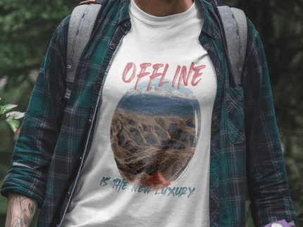 “Offline Is the New Luxury” Organic Cotton Unisex T-Shirt – Sustainable & Ethical – Embrace Mindful Living - Daily Nomad