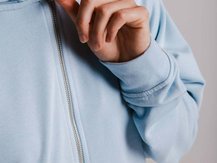 Panda Soft Fleece Full Zip Hoodie – Light Blue by Sossu - Daily Nomad