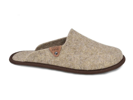 Pelsi Natural Felt Slippers – Brown, Unisex, Handmade in Estonia - Daily Nomad