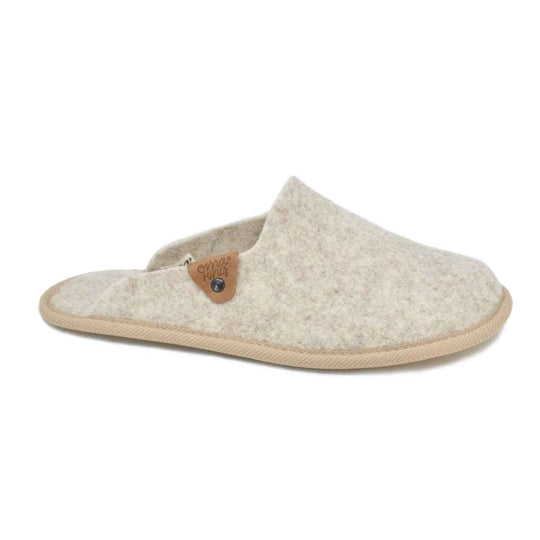 OmaKing Pelsi beige natural felt slippers, view 1