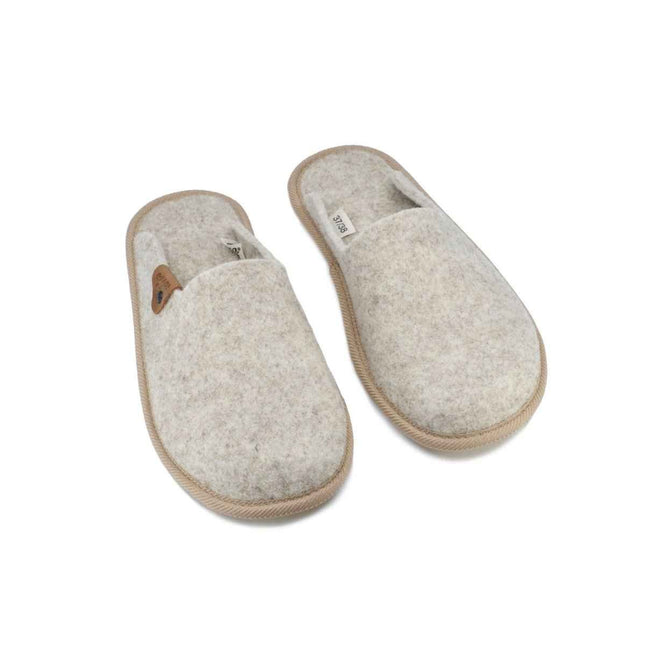 Pelsi Natural Felt Slippers – New Beige, Unisex, Handmade in Estonia - Daily Nomad