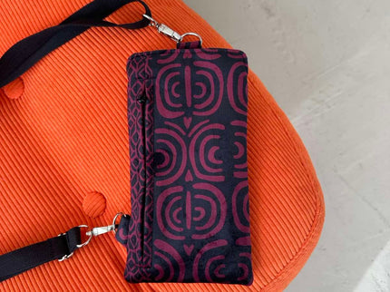 Phone Bag - Burgundy Pattern