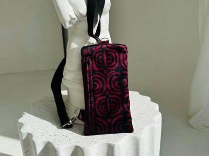 Phone Bag - Burgundy Pattern